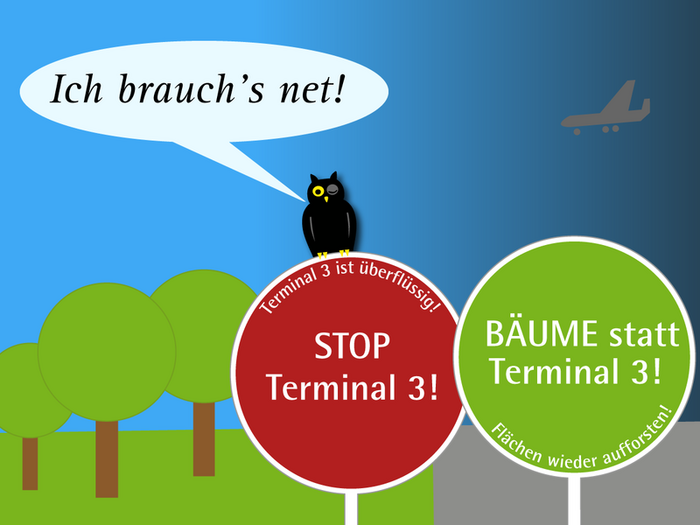 Fraport soll auf Terminal 3 verzichten! (Grafik: Niko Martin)
