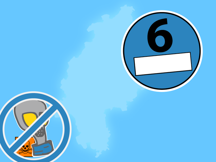 Blaue Plakette hilft Stickstoffdioxid-Belastung zu senken (Grafik: Niko Martin)