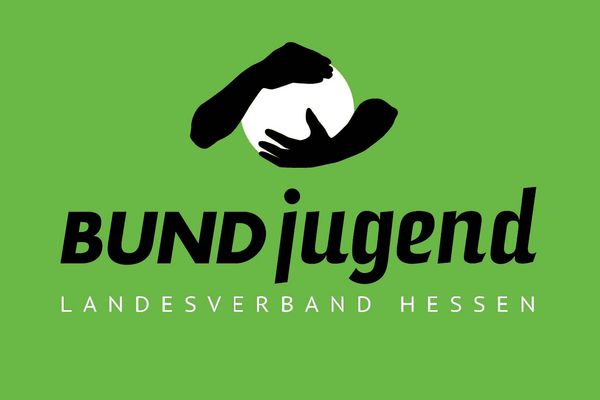 Logo der BUNDjugend Hessen auf grünem Hintergrund