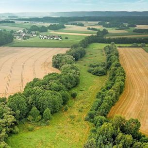 Luftbild des Grünen Bands bei Mitwitz