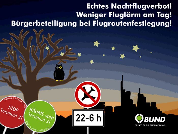 Für ein echtes Nachtflugverbot! (Grafik: Niko Martin)