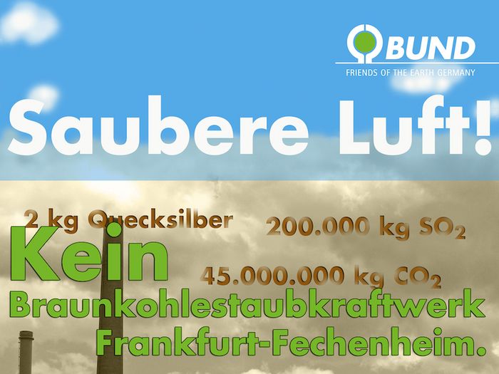 Saubere Luft! (Grafik: Niko Martin; Foto der Schornsteine: Christine Kirchhoff)