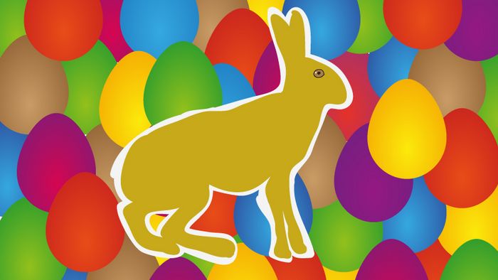 Bunte Ostereier – Doch das Vorbild für den Osterhase, der Feldhase, ist bedroht (Grafik: Niko Martin)