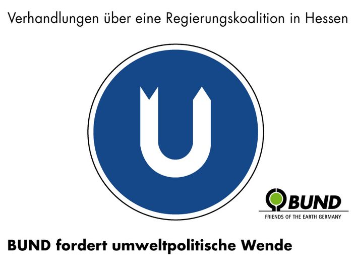 Verhandlungen über Regierungskoalition in Hessen – BUND fordert umweltpolitische Wende. (Grafik: Niko Martin)