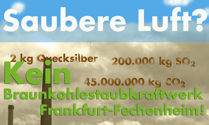 Saubere Luft? (Grafik: Niko Martin; Foto der Schornsteine: Christine Kirchhoff)