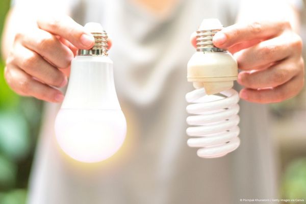 Vergleich LED-Lampe und Energiesparlampe