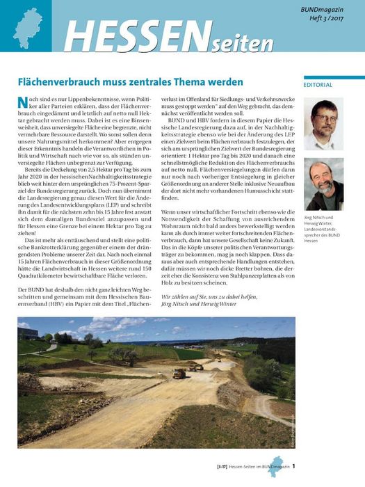 Hessenseiten im BUNDmagazin 3-2017