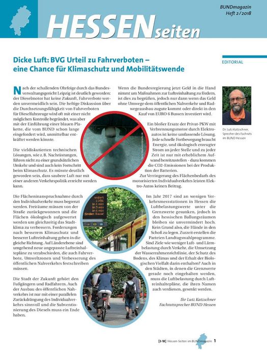 Hessenseiten im BUNDmagazin 2-2018