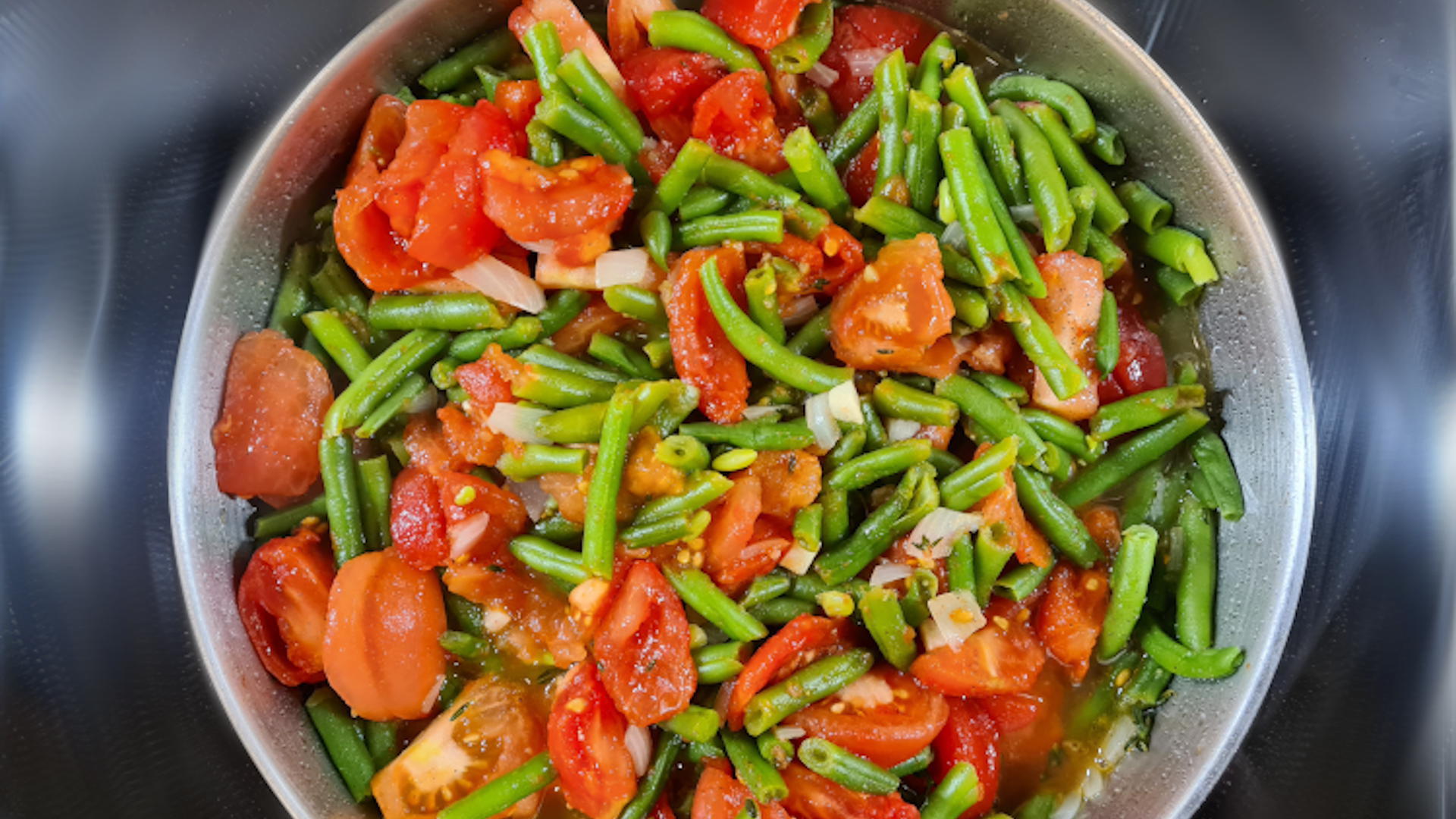 Veganes Bohnen-Tomaten-Gemüse