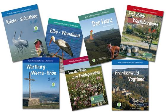 Die sieben Bände der Reihe: Küste-Schaalsee (Band 1) | Elbe-Wendland (Band 2) | Der Harz (Band 3) | Eichsfeld-Werrabergland (Band 4) | Wartburg-Werra-Rhön (Band 5) | Von der Rhön zum Thüringer Wald (Band 6) | Frankenwald-Vogtland (Band 7)