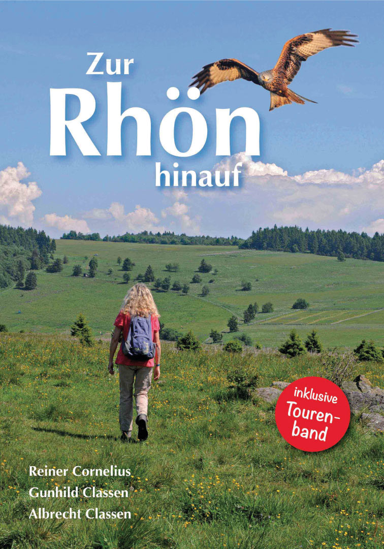 Buchcover vom Wanderführer „Zur Rhön hinauf”